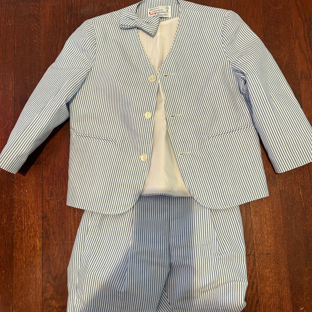 Imps Original Boys Size T4 Seersucker Blazer and Shorts Set
